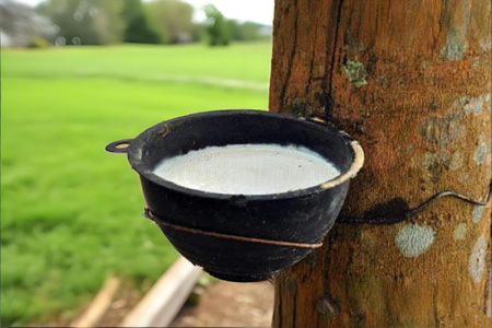 海南天然胶胶水收购价15.5-16元/公斤